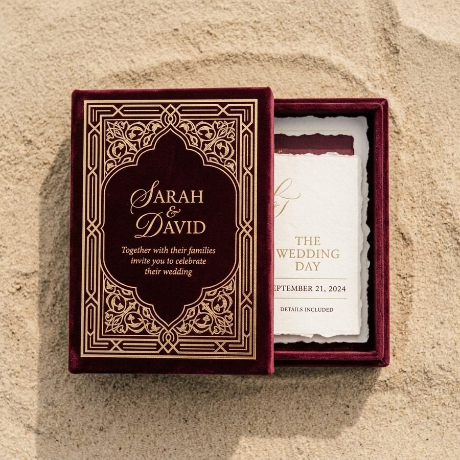 Velvet Boxed Wedding Invitation